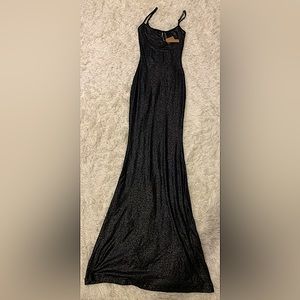 Skims - Soft Lounge Ribbed Stretch-modal Maxi Slip Dress-Onyx Foil - Small